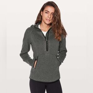 Lululemon Athletica Gray Black Hooded Top